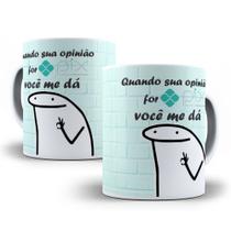 Caneca xicara porcelana Divertida Flork Quando Sua Opinião For Pix