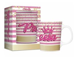 Caneca Xícara Porcelana Personalizada Princesa Coroa 280ml