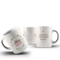 Caneca Xicara Presente Decorada de Páscoa 325ml Café e Chá