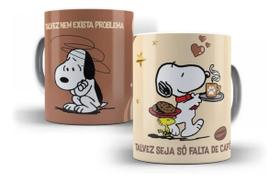 Caneca / xícara Snoopy falta de café engraçado
