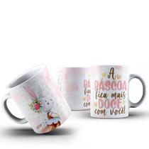 Caneca Xícara Temática Feliz Páscoa 325ml em Cerâmica Caneca Xícara Temática Feliz Páscoa 325ml em Cerâmica