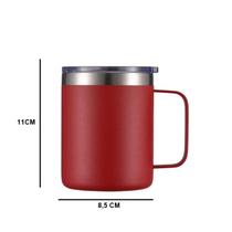 Caneca Xícara Térmica Camada Dupla Em Aço Inox Com Tampa 350ML