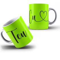 Caneca Xícara Teu Cu Fundo Verde Engraçada e Divertida - MEGA OFERTA!