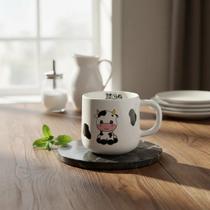 Caneca Xicara Vaca Vaquinha Dentro da xicara Porcelana Caneca Xicara Vaca Vaquinha Dentro da xicara Porcelana