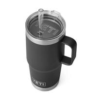 Caneca YETI Rambler 750 ml com tampa de palha isolada a vácuo preta