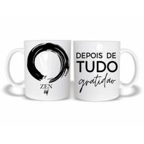 Caneca Yoga Meditação Gratidão Zen de Plástico Rígido