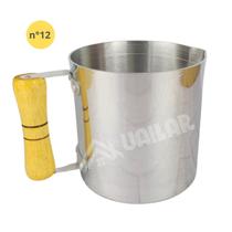 Canecão 12 Cm Alumínio grosso luxo Leiteira Alumínio Polido