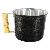 Canecão De Alumínio Cabo Madeira 3L Preto