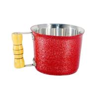 Canecão de Alumínio Fundido Craqueado Cabo Madeira 1 Litro