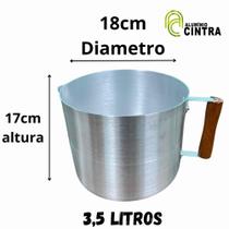 Canecão fervedor leiteira aluminio grande linha hotel 3,0 litros n18cm