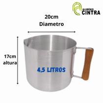 Canecão fervedor leiteira aluminio grande linha hotel 4,5 litros n20cm - ALUMINIO CINTRA