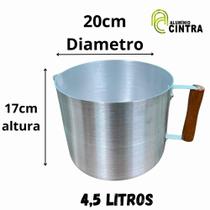 Canecão fervedor leiteira aluminio grande linha hotel 4,5 litros n20cm