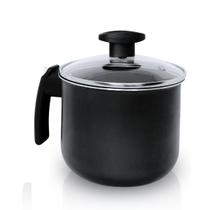 CANECÃO FERVEDOR LEITEIRA ANTIADERENTE Nº 16 ALUMÍNIOS PORTELA C/ TAMPA DE VIDRO