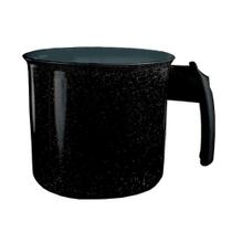 Canecão Fervedor Preto Liso Antiaderente Em Cerâmica 14cm Canecão Fervedor Preto Liso Antiaderente Em Cerâmica 14cm