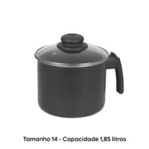 Canecão Leiteira C/tampa Vidro Antiaderente N14- 1,85litros