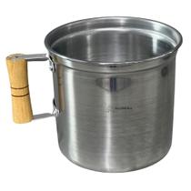 Canecao Leiteira Fervedor Aluminio Pop N16 2 Litros Polido Cabo de Madeira Canecao Leiteira Fervedor Aluminio Pop N16 2 Litros Polido Cabo de Madeira