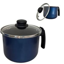 Canecao Leiteira Fervedor Antiaderente 14 Cm Tampa De Vidro