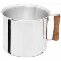 Canecao Leiteira Fervedor Polido C/ Cabo Madeira N 12 - 1,30 Litros Aluminio