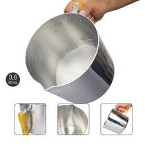 Canecão luxo de alumínio 3,6 Litros com cabo de madeira - leite água café leiteira caneco reforçado