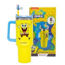 Canecão Térmico Tumbler Bob Esponja Com Pingente