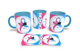 Canecas Azul de Porcelana Personalizadas Novembro Azul