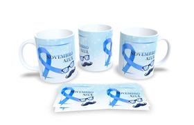 Canecas Branca de Porcelana Personalizadas Novembro Azul