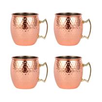 Canecas De Aço Inoxidável Moscow Mule 500ML 1-6PCS Copos Para Cerveja Coquetel Vinho Suco Bebidas