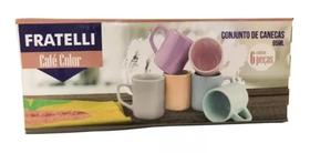 Canecas de Café Color 85 ML 6 Peças