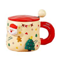 Canecas De Cerâmica Temáticas De Natal Para Casais Com Acessórios Magnéticos E Tampas Para Café No Canecas De Cerâmica Temáticas De Natal Para Casais Com Acessórios Magnéticos E Tampas Para Café No