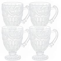 Canecas De Cristal Imperial Transparente 190Ml 4 Peças Lyor