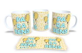 Canecas de Porcelana Branca Personalizada Flork Aniversário
