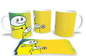 Canecas de Porcelana Branca Personalizada Flork Copa do Mundo