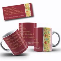 Canecas de Porcelana Branca Personalizada Natal Christmas