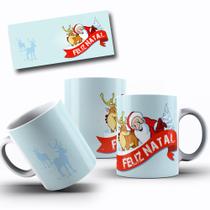 Canecas de Porcelana Branca Personalizada Natalina