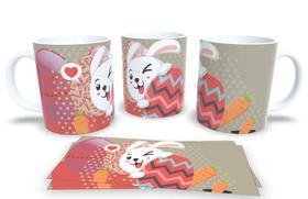 Canecas de Porcelana Branca Personalizadas Coleção Pascoa 6