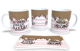 Canecas de Porcelana Branca Personalizadas Coleção Pascoa 7