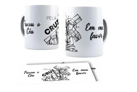 Canecas de Porcelana Branca Personalizadas Evangelica Cristã Ele Vive