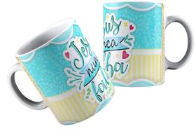Canecas de Porcelana Branca Personalizadas Evangelica Cristã
