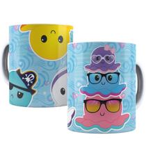 Canecas de Porcelana Branca Personalizadas Polvo do Humor