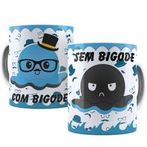 Canecas de Porcelana Branca Personalizadas Polvo do Humor