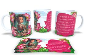 Canecas de Porcelana Branca Personalizadas Princesas Empoderadas