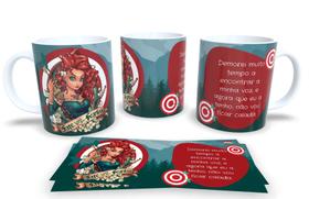 Canecas de Porcelana Branca Personalizadas Princesas Empoderadas