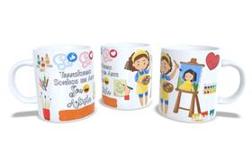 Canecas de Porcelana Branca Personalizadas Profissões 2