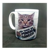 Canecas de Porcelana Personalizada - Não Tque na Minha Caneca Gato Canecas de Porcelana Personalizada - Não Tque na Minha Caneca Gato