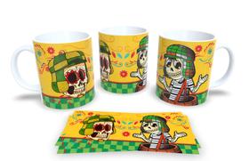Canecas de Porcelana Personalizadas Dia dos Mortos