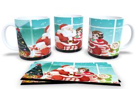 Canecas de Porcelana Personalizadas Papai Noel 3 Canecas de Porcelana Personalizadas Papai Noel 3