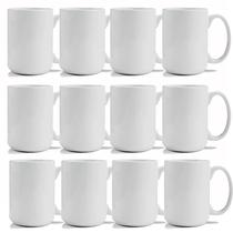 Canecas de sublimação TANGLONG 450 ml em cerâmica branca, conjunto de 12