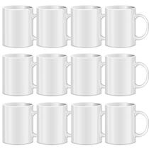 Canecas de sublimação TANGLONG White Ceramic 325 ml, conjunto de 12