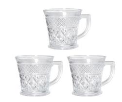 Canecas de Vidro Café Chá 3 Peças 156ml Canecas de Vidro Café Chá 3 Peças 156ml