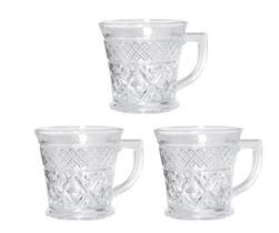 Canecas de Vidro Café Chá 3 Peças 156ml Canecas de Vidro Café Chá 3 Peças 156ml